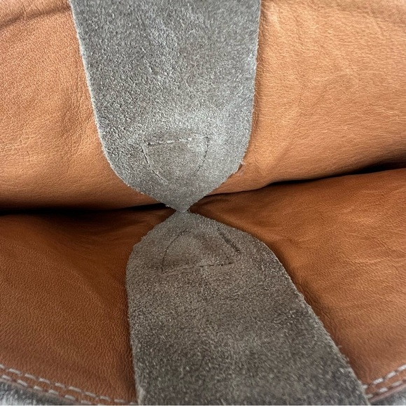 Isabel Marant Denvee Suede Knee High Boots Western Burnished Toe Taupe EU 38 - Picture 14 of 16